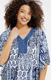 Tee-shirt forme poncho imprimé