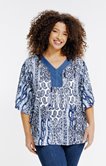 Tee-shirt forme poncho imprimé