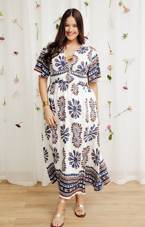 Robe longue imprimée