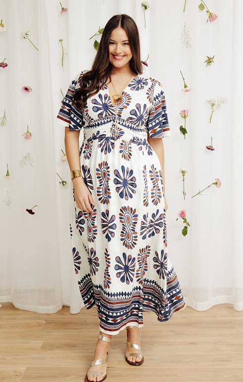 Robe longue imprimée