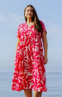 Robe mi-longue imprimée