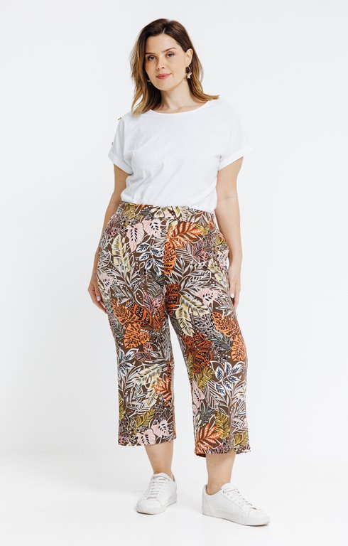 Pantalon 7/8 maille imprimé léger
