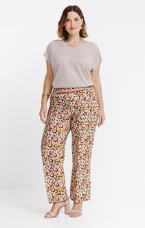 Pantalon fluide fibranne imprimé