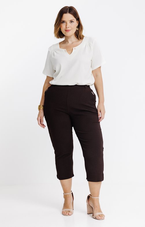 Pantalon uni 7/8