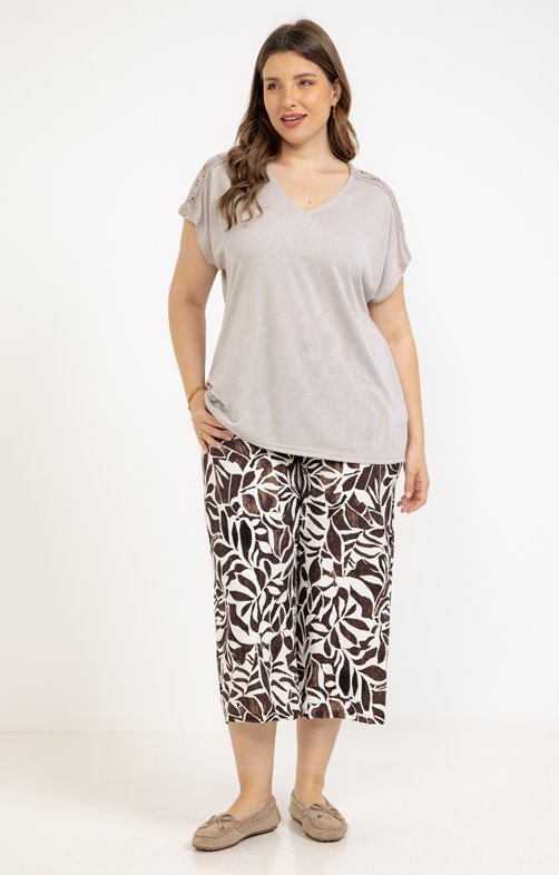 Pantalon 7/8 large imprimé