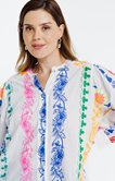 Chemise brodée multicolore