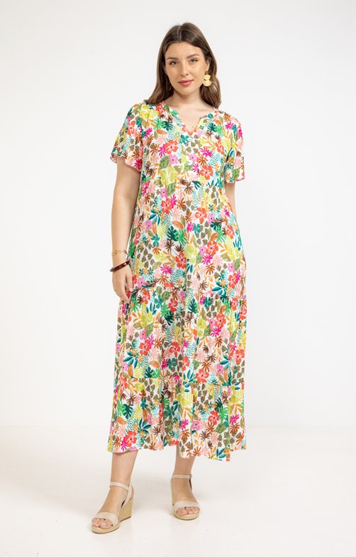 Robe longue imprimée