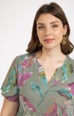 Robe plastron lin viscose