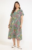 Robe plastron lin viscose