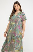 Robe plastron lin viscose