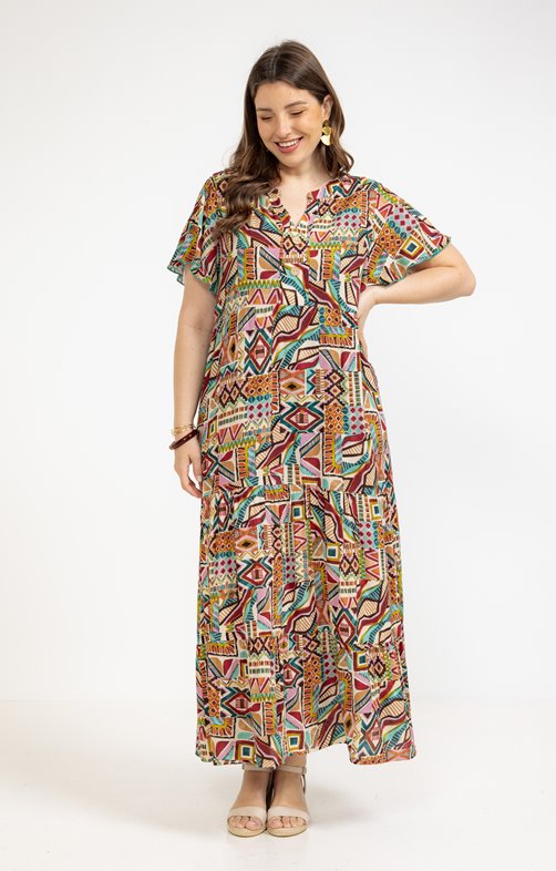 Robe longue imprimée