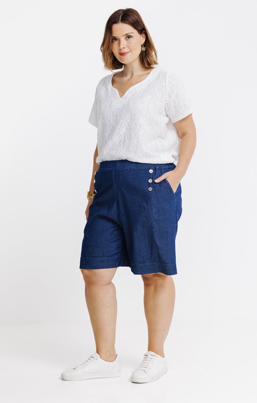 Short en jean fluide