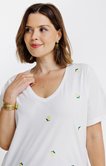 Tee-shirt avec broderies citrons