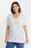 Tee-shirt avec broderies citrons