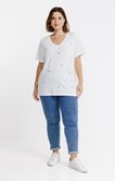 Tee-shirt avec broderies citrons