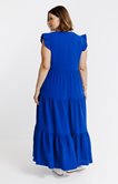 Robe longue à volants