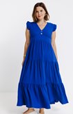 Robe longue à volants