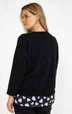 Pull 2en1 avec imprimé coeurs