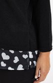 Pull 2en1 avec imprimé coeurs