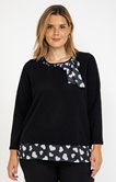Pull 2en1 avec imprimé coeurs