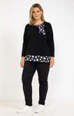 Pull 2en1 avec imprimé coeurs