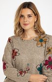 Pull imprimé avec collier