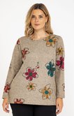 Pull imprimé avec collier