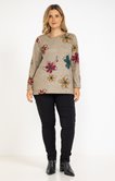 Pull imprimé avec collier