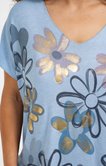 Tee-shirt maille fine imprimé fleurs