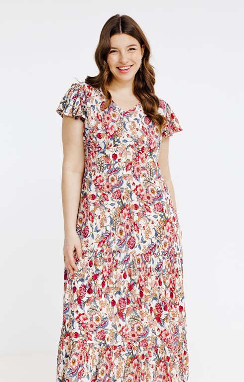 Robe longue imprimé boutis indien