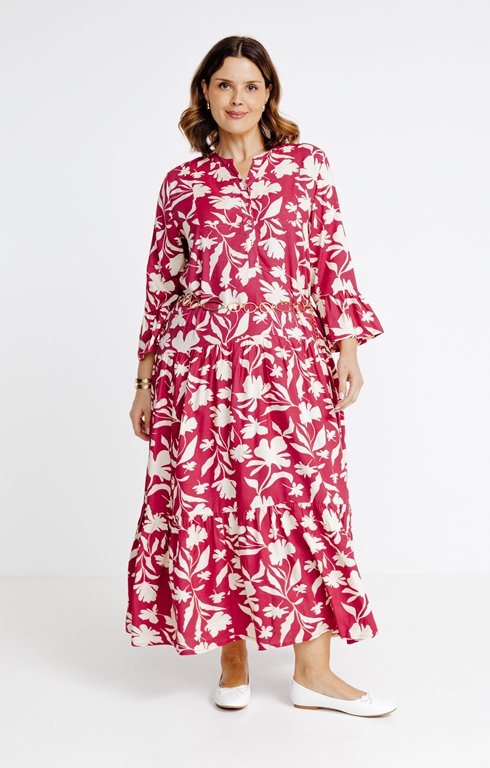 Robe longue imprimé bicolore