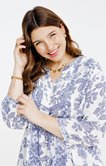 Chemise en crêpon imprimée