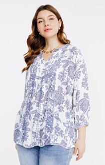 Chemise en crêpon imprimée