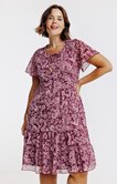 Robe plissé imprimé floral