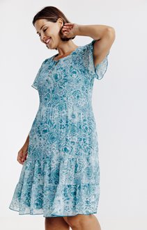 Robe plissé imprimé floral