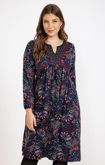 Robe en maille avec col plastron