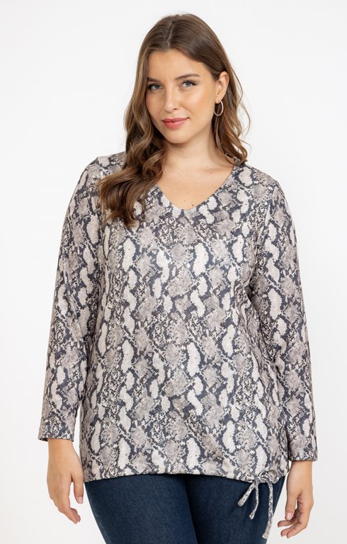 Tee-shirt maille chaude imprimé python