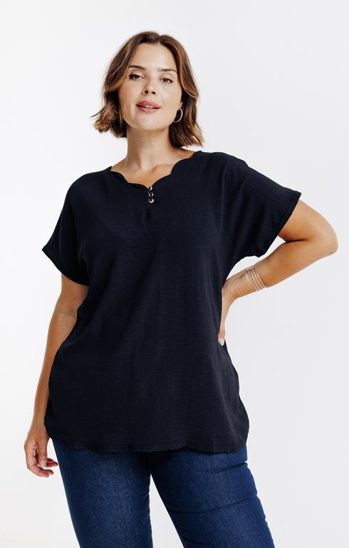 Tee-shirt bi-matière uni
