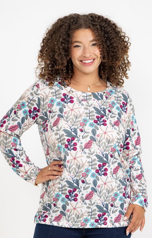 Tee-shirt maille chaude imprimé