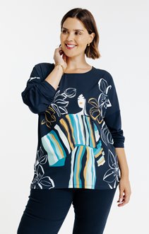Tee-shirt bi-matière imprimé