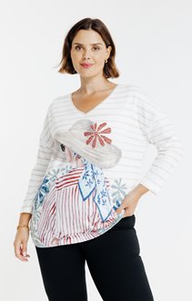Tee-shirt maille chaude imprimé