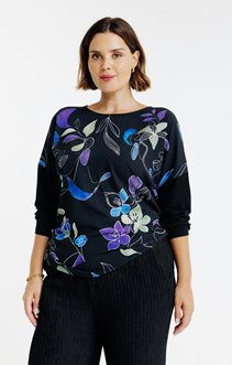 Tee-shirt bi-matière imprimé visages