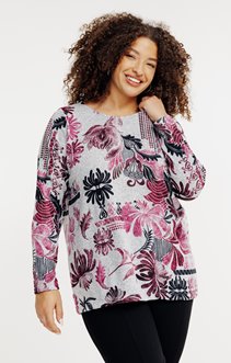 Tee-shirt maille chaude imprimé
