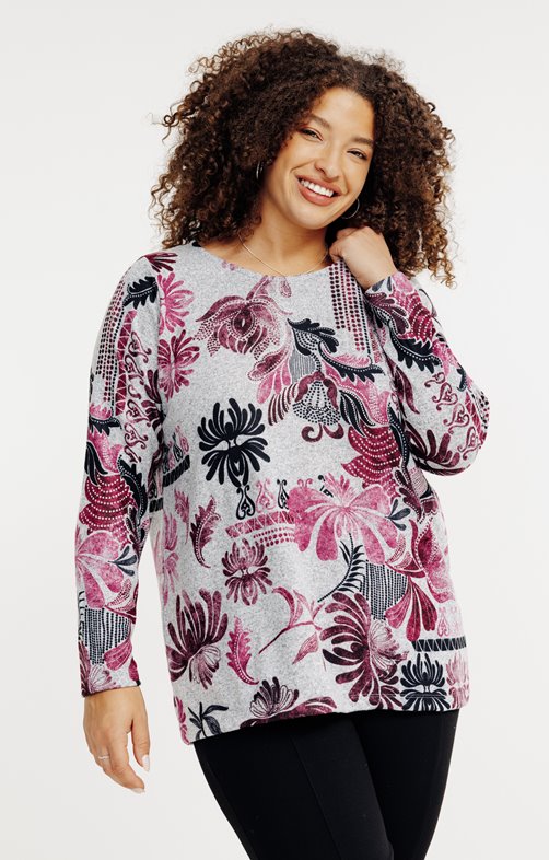 Tee-shirt maille chaude imprimé