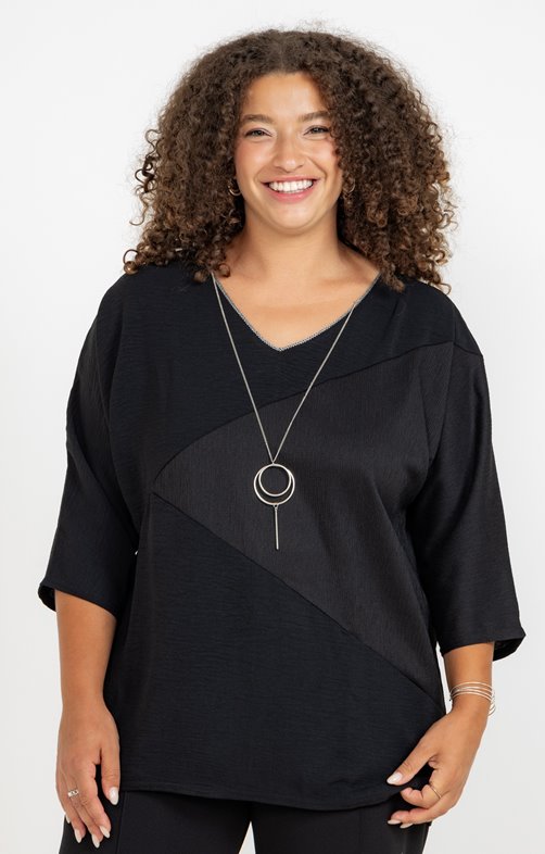 Tee-shrit bi-matière uni