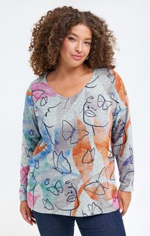 Tee-shirt maille chaude imprimé