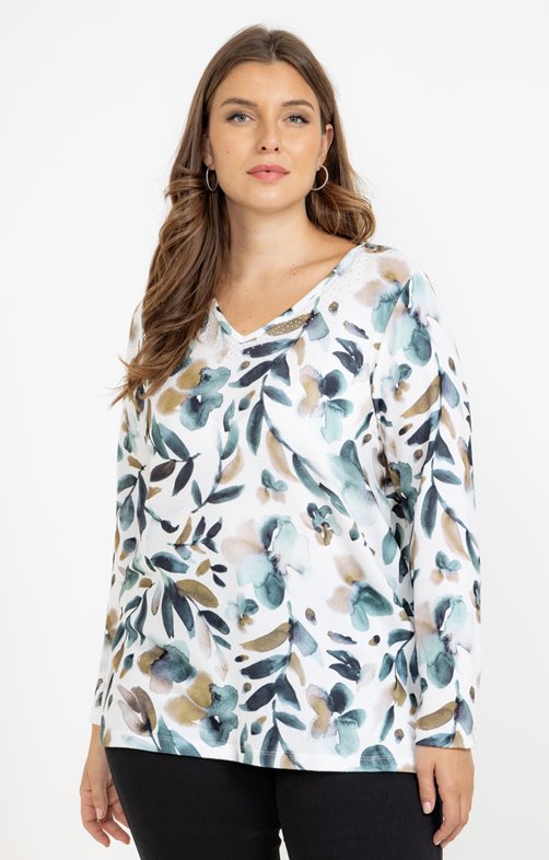 Tee-shirt maille chaude imprimé