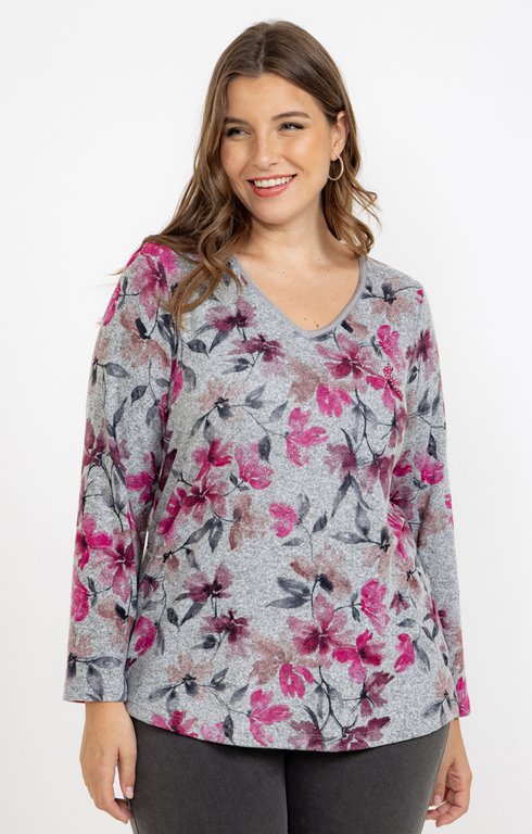 Tee-shirt maille chaude imprimé