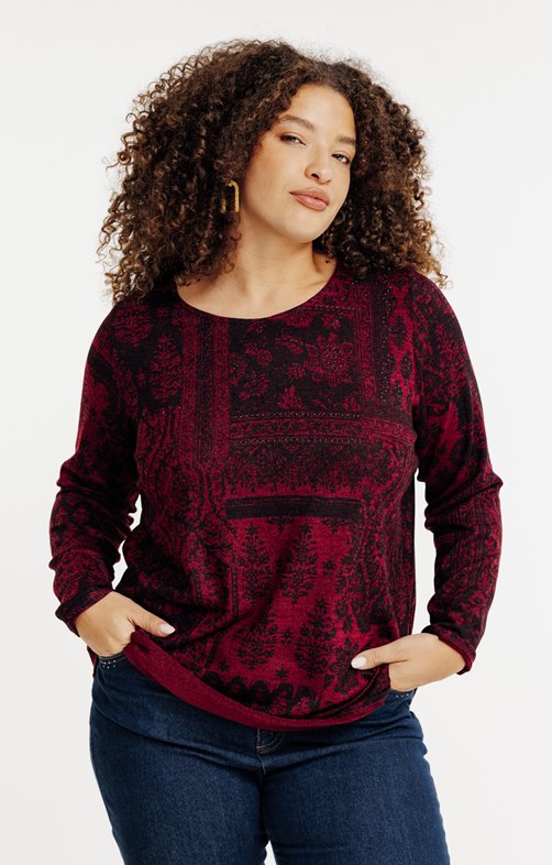 Tee-shirt maille chaude imprimé