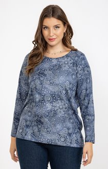 Tee-shirt maille chaude imprimé